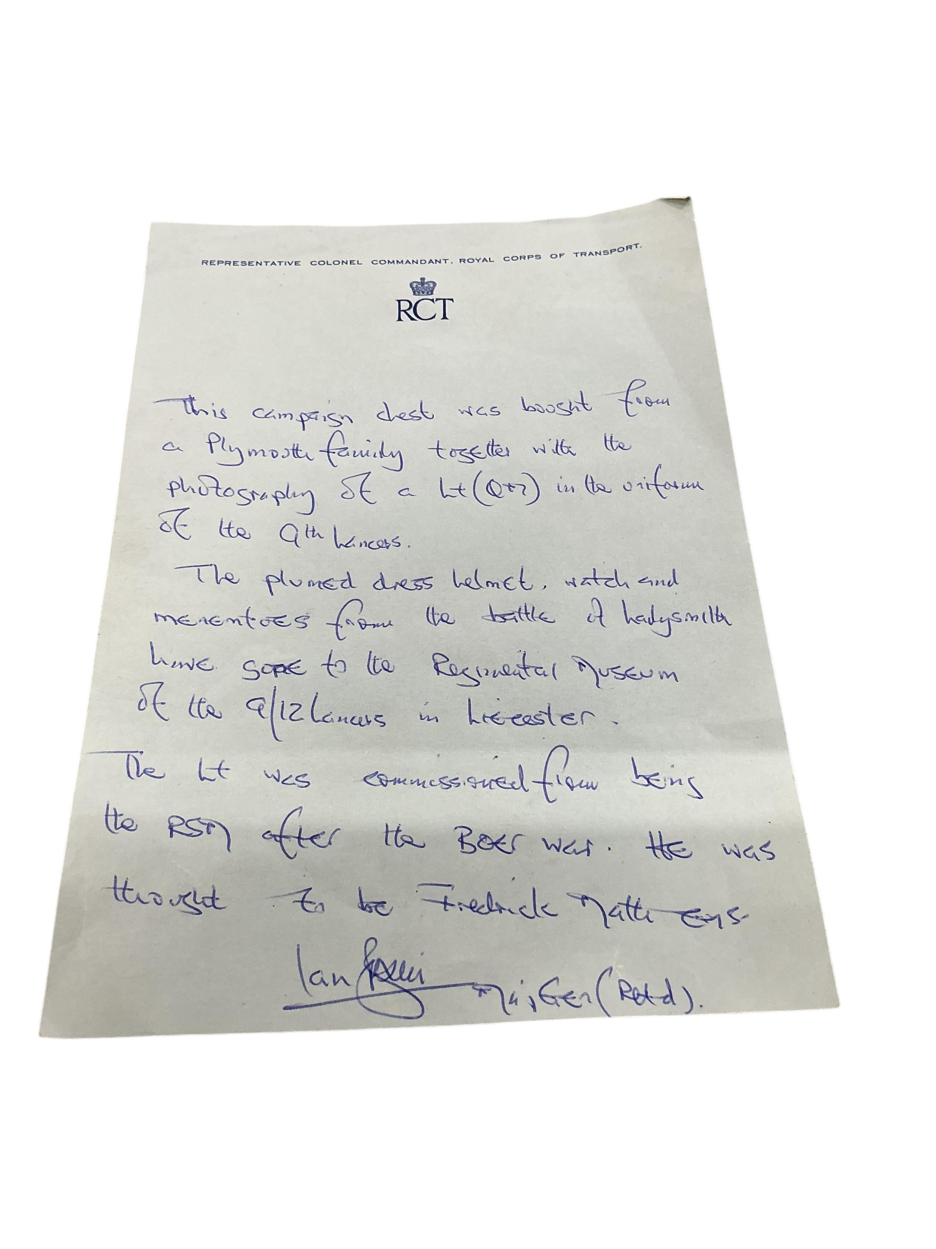 A 19th century pine two section military chest, width 106cm, depth 54cm, height 114cm, Provenance: By repute once the property of Frederick Matte (?) who was present at the Battle of Ladysmith